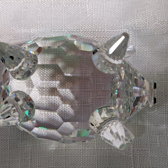 Great Vtg Swarovski Crystal Pig With Original Box Mint Reflects Light Signed - Picture 5 of 12